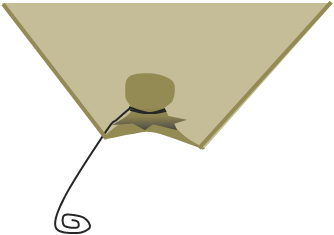 tying ends of a basha