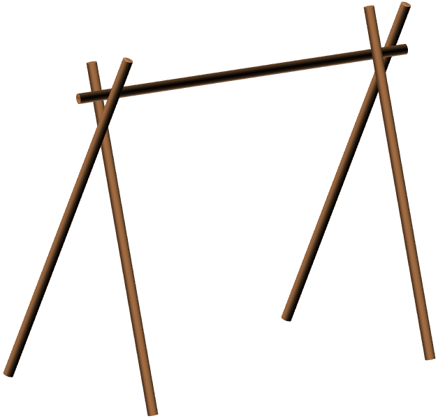 wooden frame for basha